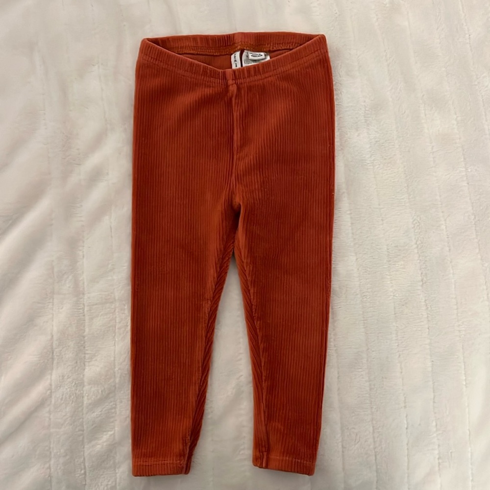 Janie & Jack Burnt Orange Corduroy Leggings 18-24 Months
